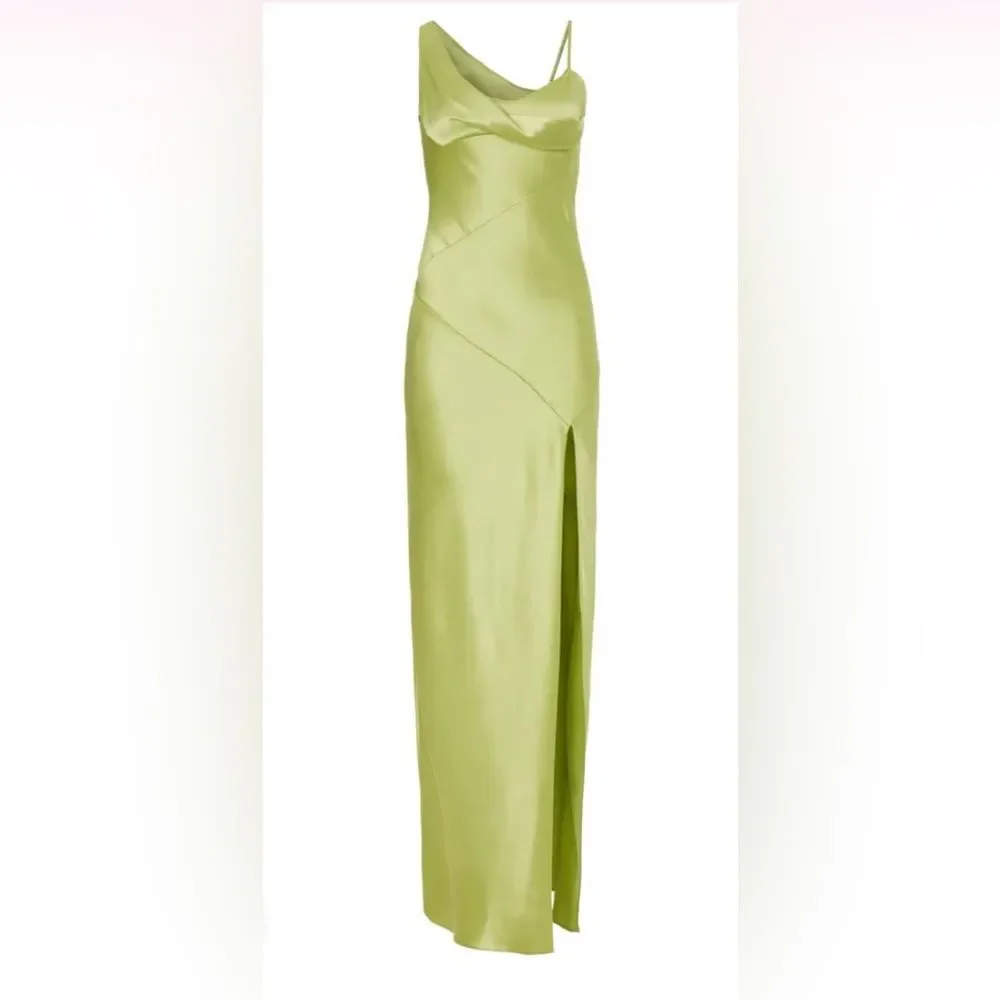 Nicholas Green Satin Gown Size 4 - Picture 5 of 11